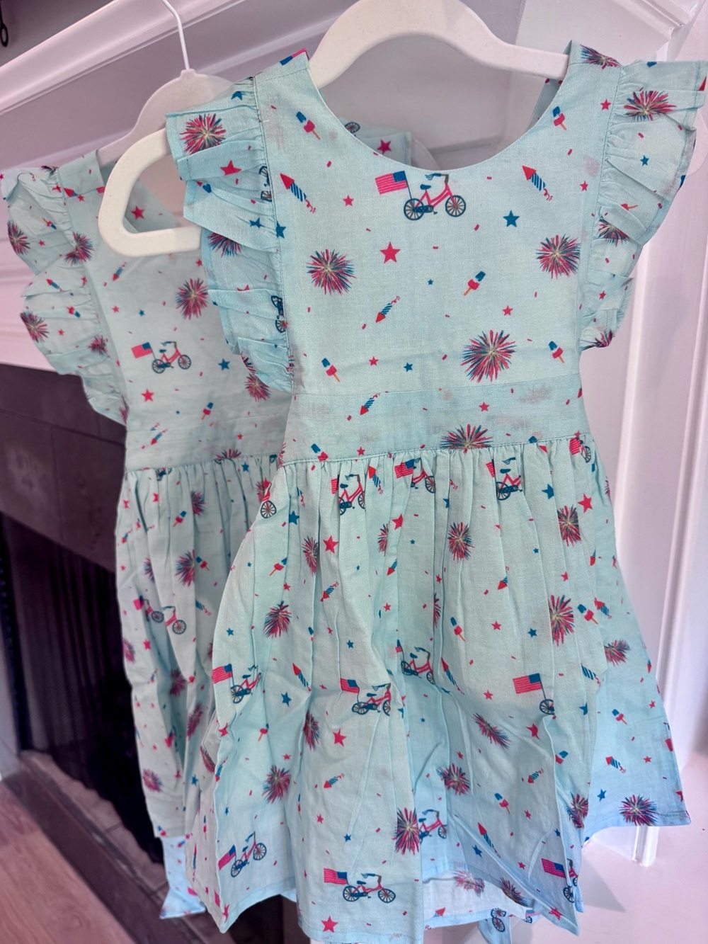 NWT Smockingbird Blue Patriotic Penny Dress